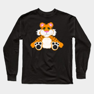 Rugby Tiger inspired illustration Long Sleeve T-Shirt